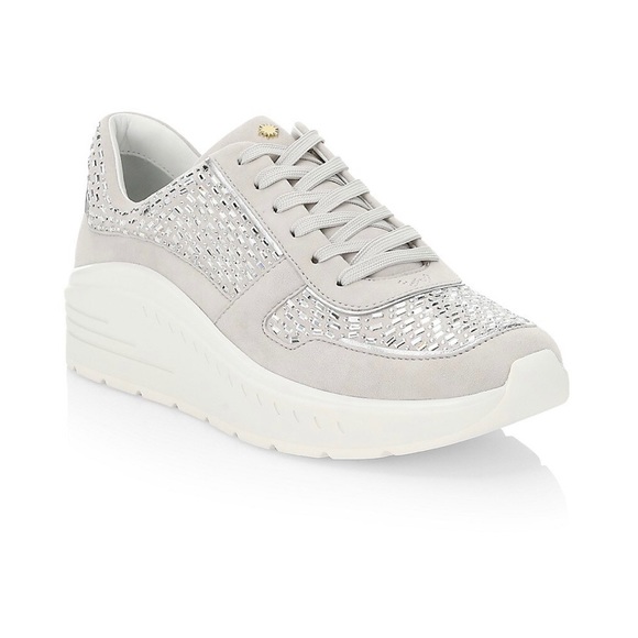 🌼HP🌼Stuart Weitzman Christa Crystal Platform Sneakers NWT Blush color - Picture 14 of 14